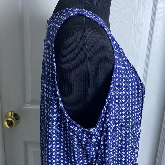 Sonoma Women’s Sleeveless Tank Top Blue White sz L NWT - Picture 3 of 7